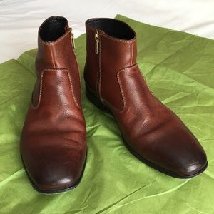 BANANA REPUBLIC Men’s Leather Zip Boots, Size 8M